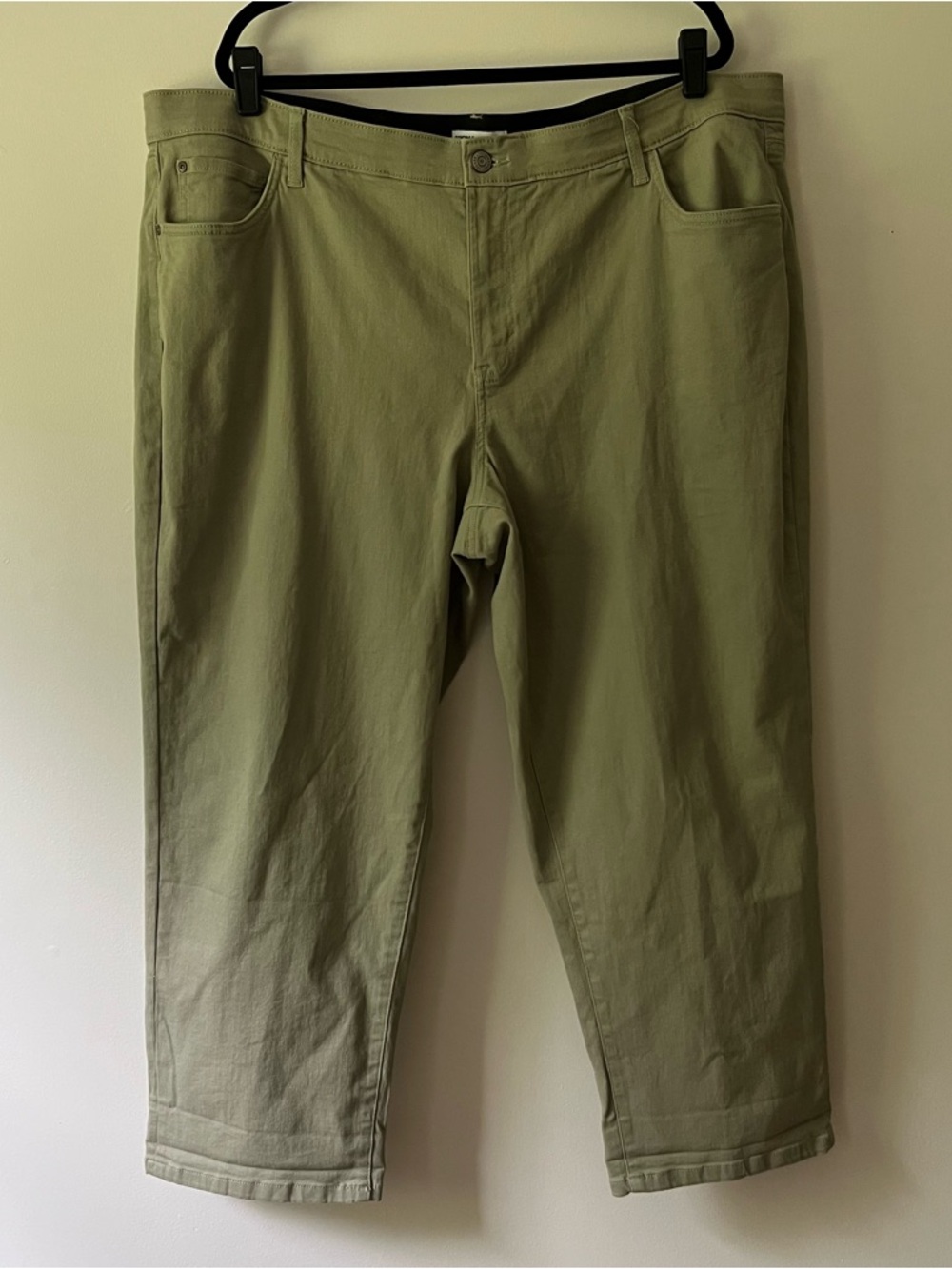 Sonoma Girlfriend Jeans Plus Size 22W Green Cotton Stretch Waistband
